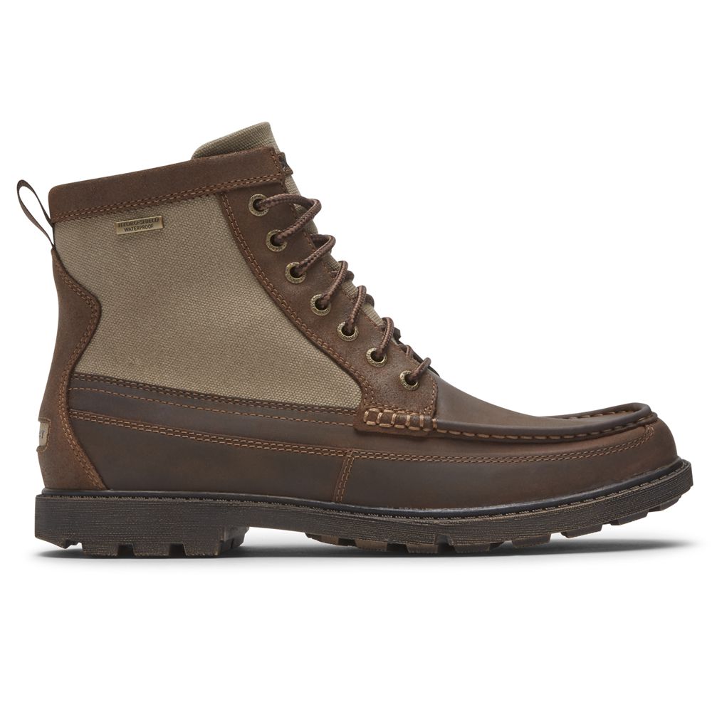 Botins Homem Rockport Storm Surge High Moc Waterproof Chocolate,Portugal IQLSA-9074